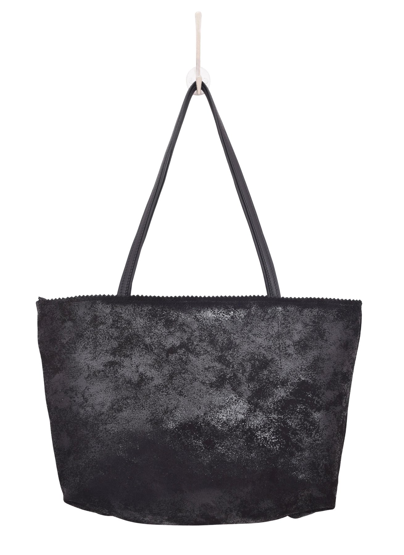 Metallic Suede Perfect Zippered Tote